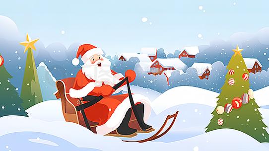 圣诞老人也滑雪？来看看这场欢乐的雪上盛宴！